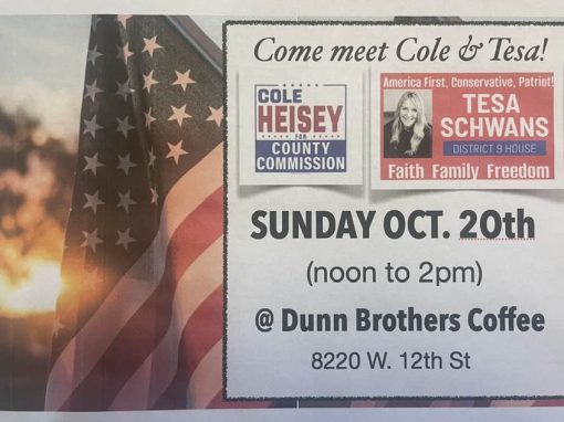 Meet and Greet at Dunn Bros Coffee | Sun. Oct 20th