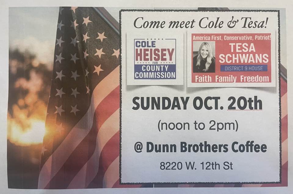 Meet and Greet at Dunn Bros Coffee | Sun. Oct 20th